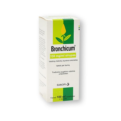Vaistas nuo kosulio Bronchicum sirupas, 100 ml | Mano Vaistinė