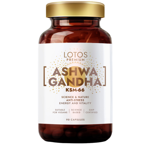 Ašvaganda LOTOS PREMIUM ASHWAGANDHA KSM-66, 90 kaps. | Mano Vaistinė Ašvaganda LOTOS PREMIUM ASHWAGANDHA KSM-66, 90 kaps. | Mano Vaistinė