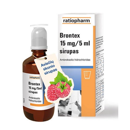 Vaistas nuo kosulio Brontex sirupas 15 mg/5 ml, 100 ml | Mano Vaistinė