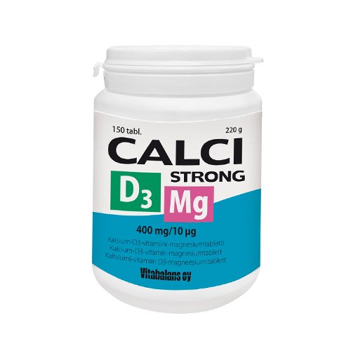 Kalcio, magnio ir vitamino D3 preparatas Calci Strong + Mg + D3 tabletės, N150 | Mano Vaistinė