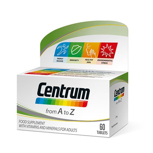 Centrum multivitaminai A-Z, 60 tablečių | Mano Vaistinė