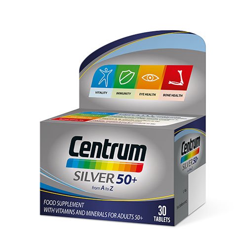 Centrum multivitaminai Silver 50+, 30 tablečių | Mano Vaistinė