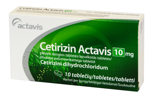 Vaistas nuo alergijos Cetirizin Actavis 10mg tabletės N10 | Mano Vaistinė