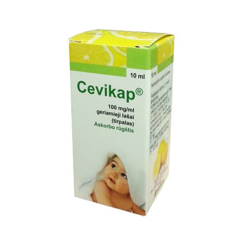  Vitaminas C Cevikap 100 mg/ml geriamieji lašai, 10 ml | Mano Vaistinė