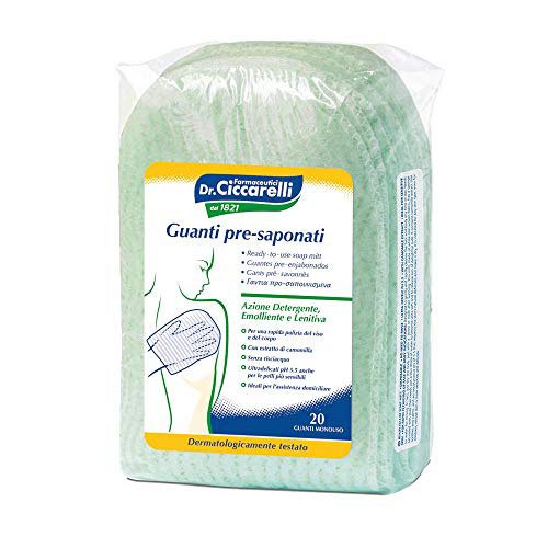 Ciccarelli Body Care paruošta naudojimui pirštinė su muilu, 20 vnt.