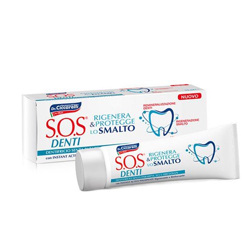 Ciccarelli SOS DENTI ENAMEL emalį atkurianti dantų pasta, 75ml | Mano Vaistinė