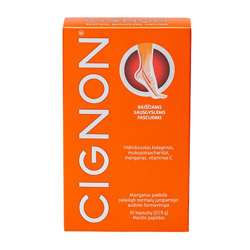 Food supplement for tendons Cignon kapsulės sausgyslėms, N30 | Mano Vaistinė