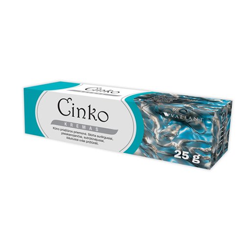 Cinko oksido 10 % tepalas, 25 g Cinko oksido 10 % tepalas, 25 g