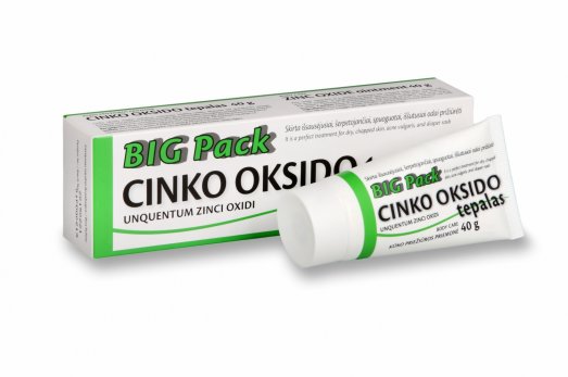 Preparatas odos priežiūrai ir regeneracijai Big Pack cinko oksido tepalas, 40 g | Mano Vaistinė