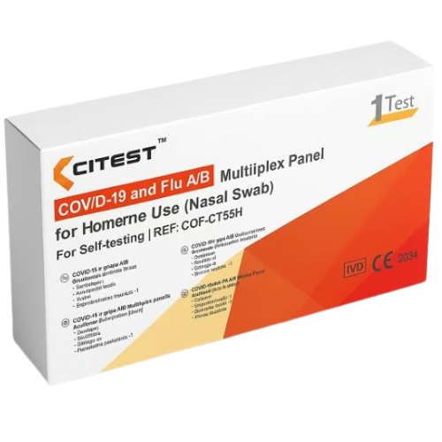 Iš nosies landos Greitasis COVID-19 ir Gripo A/B kombinuotas testas, Citest 1 vnt | Mano Vaistinė
