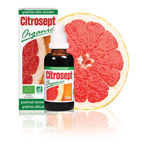 Grepfrutų sėklų ekstraktas, maisto papildas Citrosept Organic greipfrutų sėklų ekstraktas 50ml | Mano Vaistinė
