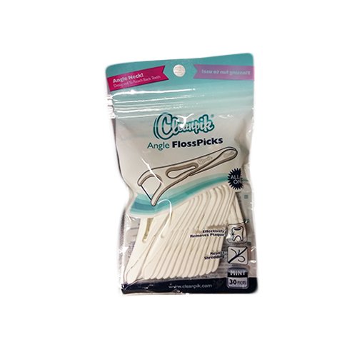 Oral hygiene, dental floss Cleanpik Angle tooth floss with curved stalk, N30 | Mano Vaistinė