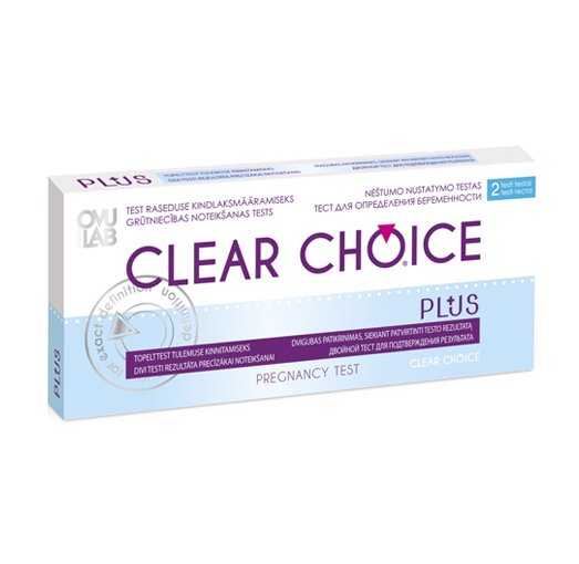 Nėštumo testas, juostelė Nėštumo testas Clear Choice Plus, juostelė, N2 | Mano Vaistinė