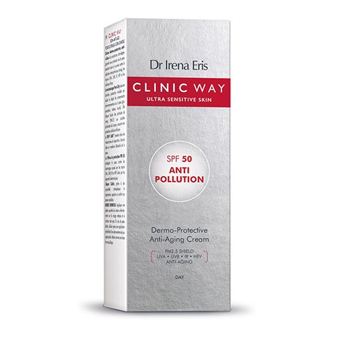 CLINIC WAY, Anti-Pollution apsauginis kremas nuo taršos ir raukšlių, SPF50, 40ml | Mano Vaistinė