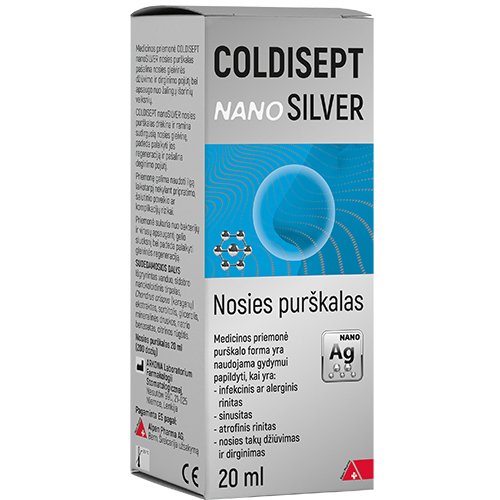 Coldisept nanoSilver nosies purškalas 20ml | Mano Vaistinė