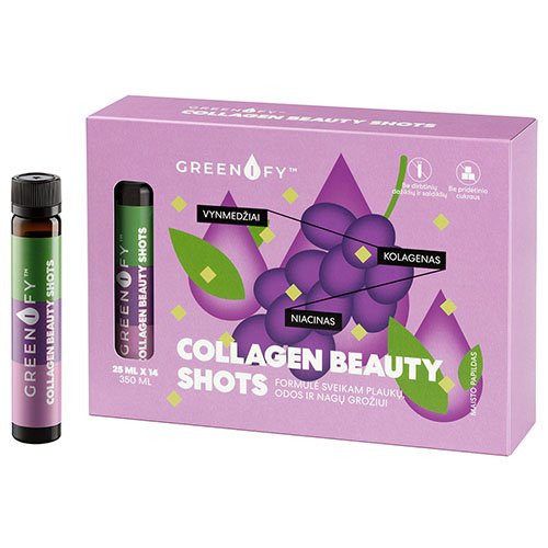 Greenify Collagen Beauty Shots, plaukų, odos, nagų grožiui, N14 | Mano Vaistinė