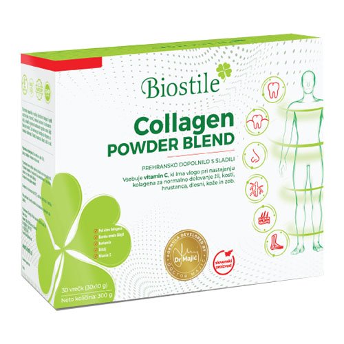 Biostile Collagen Powder Blend hidrolizuotas kolagenas milteliai N30 | Mano Vaistinė