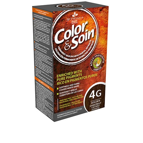 Ilgalaikiai plaukų dažai Color & Soin ilgalaikiai dažai plaukams (4G) 135ml | Mano Vaistinė