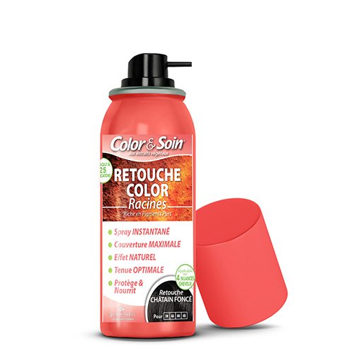 Greitai paslepia žilas ir ataugusias plaukų šaknis Purškiami dažai plaukų šaknims COLOR & SOIN RETOUCHE, Nr.3N-4A-4N-4B, 75ml | Mano Vaistinė