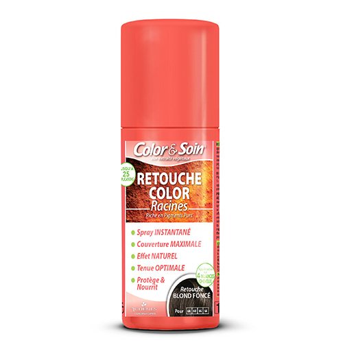 Greitai paslepia žilas ir ataugusias plaukų šaknis Purškiami dažai plaukų šaknims COLOR & SOIN RETOUCHE, Nr.6N-6B-6G-6A, 75ml | Mano Vaistinė