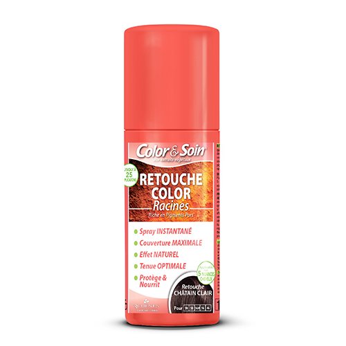 Greitai paslepia žilas ir ataugusias plaukų šaknis Purškiami dažai plaukų šaknims COLOR & SOIN RETOUCHE, Nr.5N-5B-5GM-5G-4G, 75ml | Mano Vaistinė