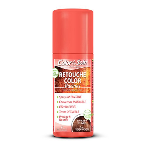 Greitai paslepia žilas ir ataugusias plaukų šaknis Purškiami dažai plaukų šaknims COLOR & SOIN RETOUCHE, Nr.8C-7C-7GC-11R-9R-10R, 75ml | Mano Vaistinė