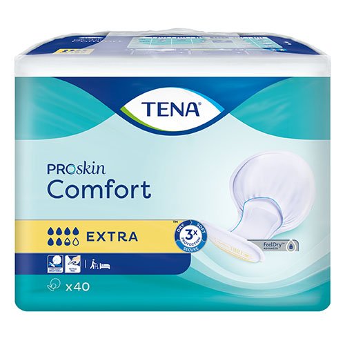 Sauskelnės, kelnaitės ir įklotai TENA Comfort Extra įklotai,  N40 | Mano Vaistinė