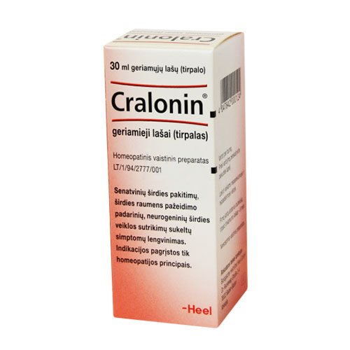 Homeopatinis vaistas Cralonin geriamieji lašai širdžiai, 30 ml  | Mano Vaistinė