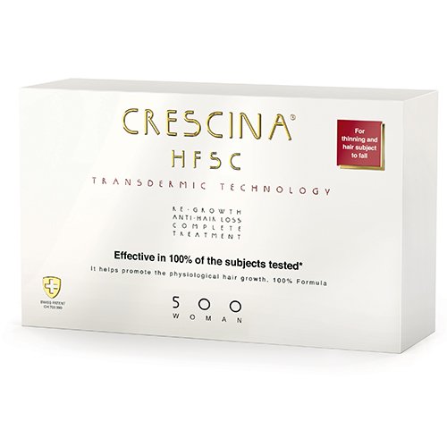 CRESCINA  TRANSDERMIC  Plaukų atauginimui ir slinkimo stabdymui, HFSC 500* (MOT) kompleksas 3,5ml N20 | Mano Vaistinė