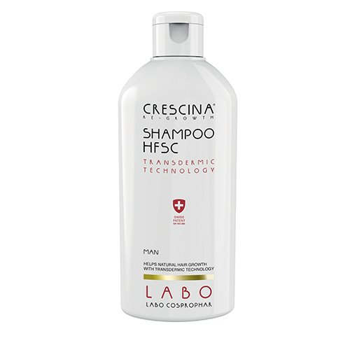 CRESCINA TRANSDERMIC šampūnas plaukų atauginimui ir slinkimo  stabdymui, HFSC (VYR), 200ml | Mano Vaistinė