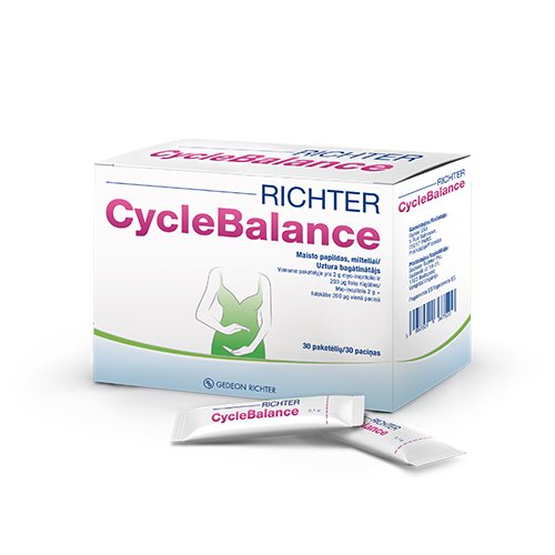 Mėnesinių ciklo ir pastojimo hormonų reguliavimui CycleBalance - Richter 2.1g milteliai N30 | Mano Vaistinė