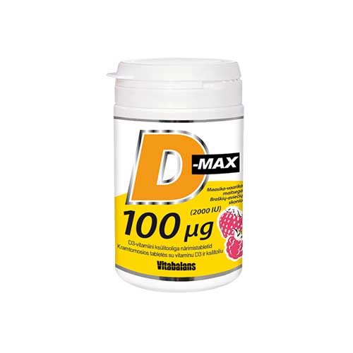 Maisto papildas su vitaminu D D-Max 100mcg tab.N90 | Mano Vaistinė