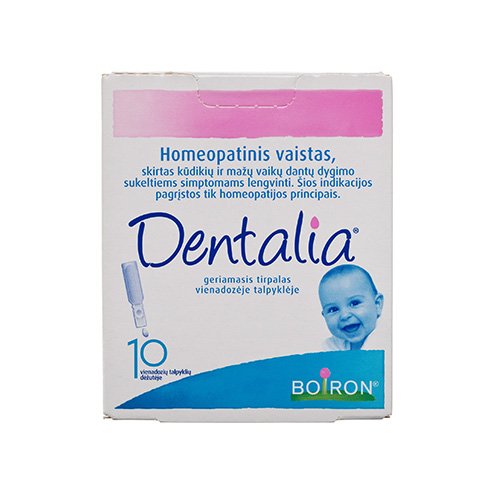Homeopatinis vaistinis preparatas dantų dygimo simptomams lengvinti Dentalia geriamasis tirpalas, vienadozėje talpykloje 1ml N10 | Mano Vaistinė