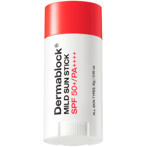 Pieštukinė, gaivinanti apsauga skirta apsaugos reaplikavimui dienos eigoje Pieštukinė apsauga nuo saulės DERMABLOCK MILD SUN STICK SPF50+/PA++++, 16 g | Mano Vaistinė
