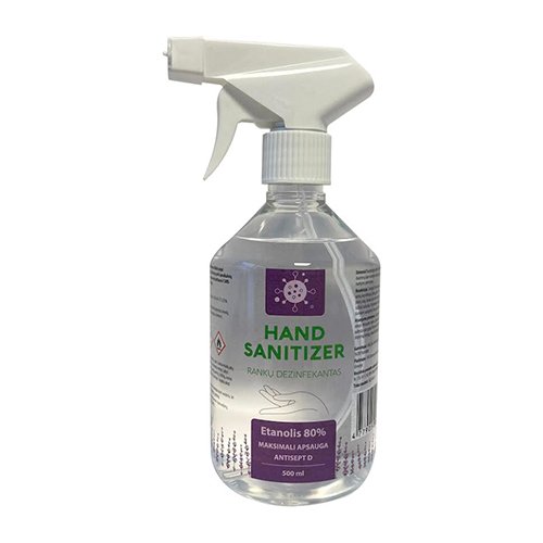 Dezinfekcinis skystis HAND SANITIZER (Purškiamas) 500ml | Mano Vaistinė