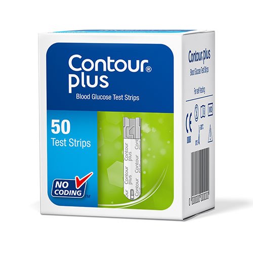 Diagnostinės juostelės Contour Plus, 50vnt | Mano Vaistinė