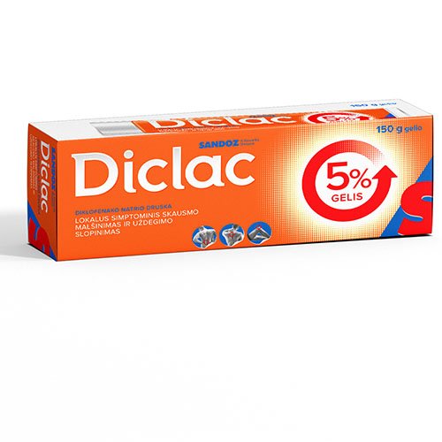 Diclac 5% gelis 150g | Mano Vaistinė