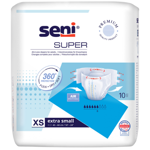 Esant sunkiam šlapimo nelaikymui Sauskelnės suaugusiems SENI SUPER, XS dydis, 10 vnt. | Mano Vaistinė Esant sunkiam šlapimo nelaikymui Sauskelnės suaugusiems SENI SUPER, XS dydis, 10 vnt. | Mano Vaistinė