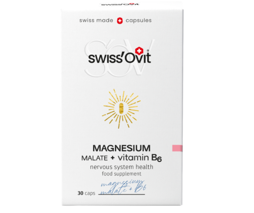 Nervų sistemos veiklai Magnio malatas ir vitaminas B6 SWISSOVIT, 30 kaps. | Mano Vaistinė