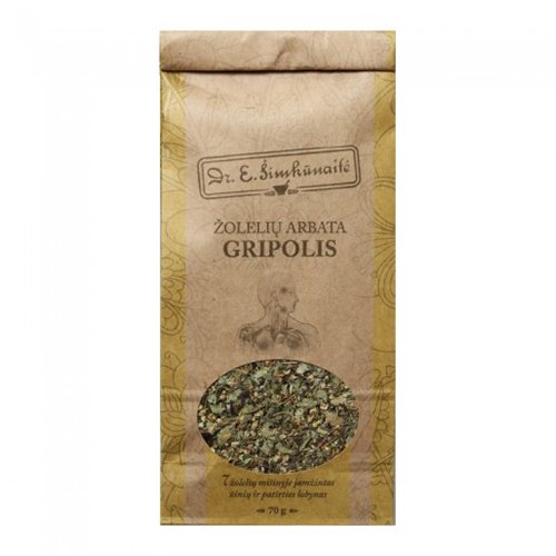 Dr.E.Šimkūnaitės žolelių arbata Gripolis 70g Dr.E.Šimkūnaitės žolelių arbata Gripolis 70g