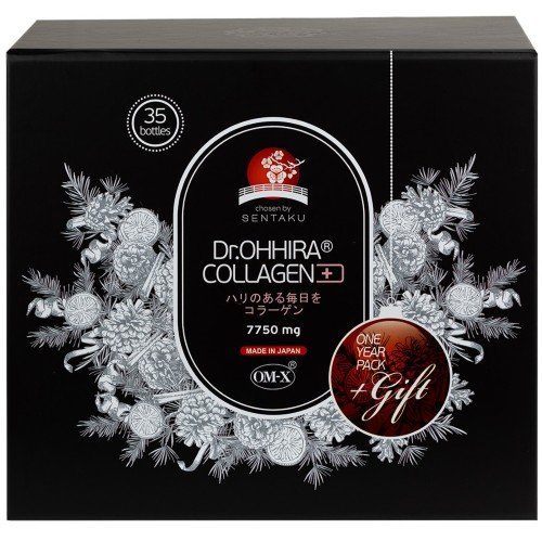 Jūrinio geriamo kolageno rinkinys visiems metams + 5 buteliukai dovanų. Kalėdinis geriamojo kolageno rinkinys DR.OHHIRA (2025), 35 vnt. (kursas metų laikotarpiui) | Mano Vaistinė