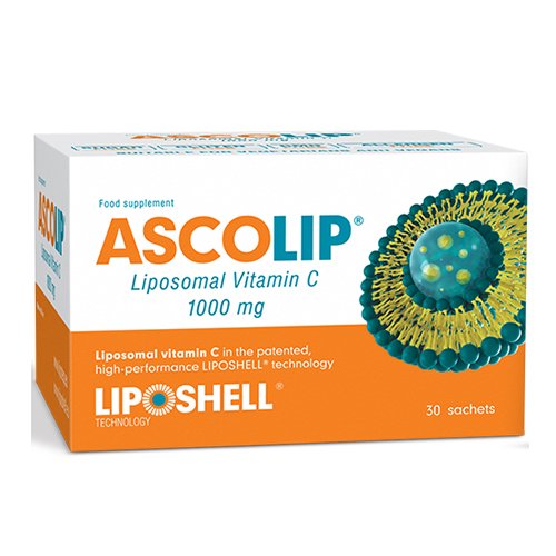 Pagerinto įsisavinimo vitaminas C Liposominis vitaminas C, ASCOLIP 1000 mg, gelis pakeliuose, 30 vnt. | Mano Vaistinė