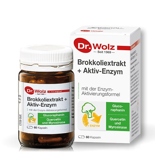 Dr.Wolz Brokkoli extrakt + Aktiv Enzym kapsulės N60 | Mano Vaistinė