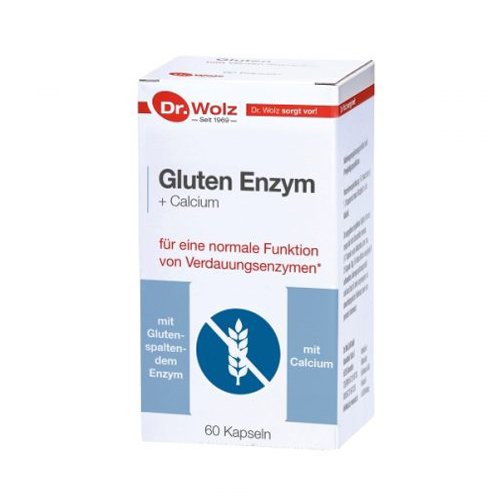 Maisto papildas virškinimui Dr.Wolz Gluten Enzym + Calcium kapsulės N60 | Mano Vaistinė