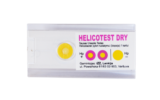 Testas  H.Pylori diagnostikai Testas Helicotest Dry H.Pylori nustatymui (biopsija), N1  | Mano Vaistinė