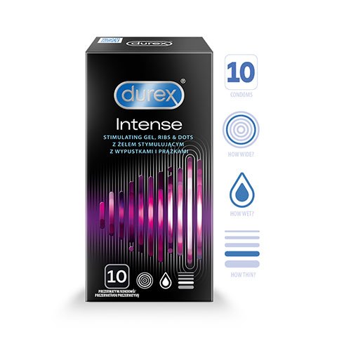 Durex Intense stimuliuojamieji prezervatyvai N10 | Mano Vaistinė