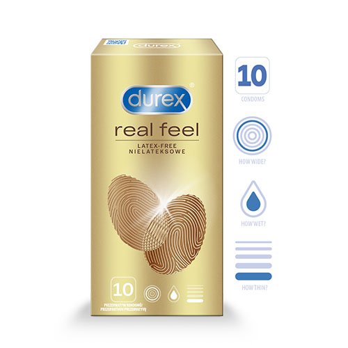 Pezervatyvai Durex prezervatyvai Real Feel N10   | Mano Vaistinė