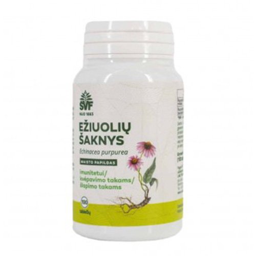 Ežiuolių šaknys (Echinacea purpurea) tabletės N100 ŠVF | Mano Vaistinė