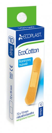 Pleistrai Nordeplast ECOCOTTON 72x19mm N10 medžiaginiu pagrindu, mini | Mano Vaistinė