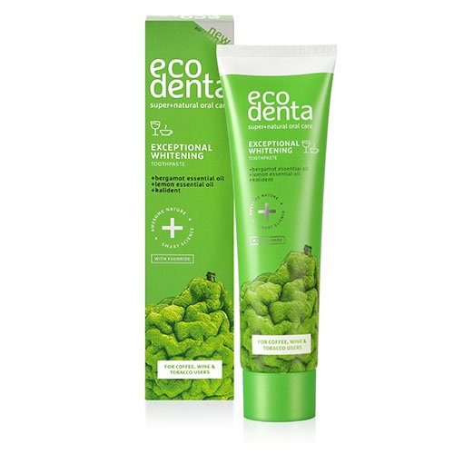 Dental care tool ECODENTA Whitening toothpaste with bergamot, lemon oil and Kalident 100ml | Mano Vaistinė